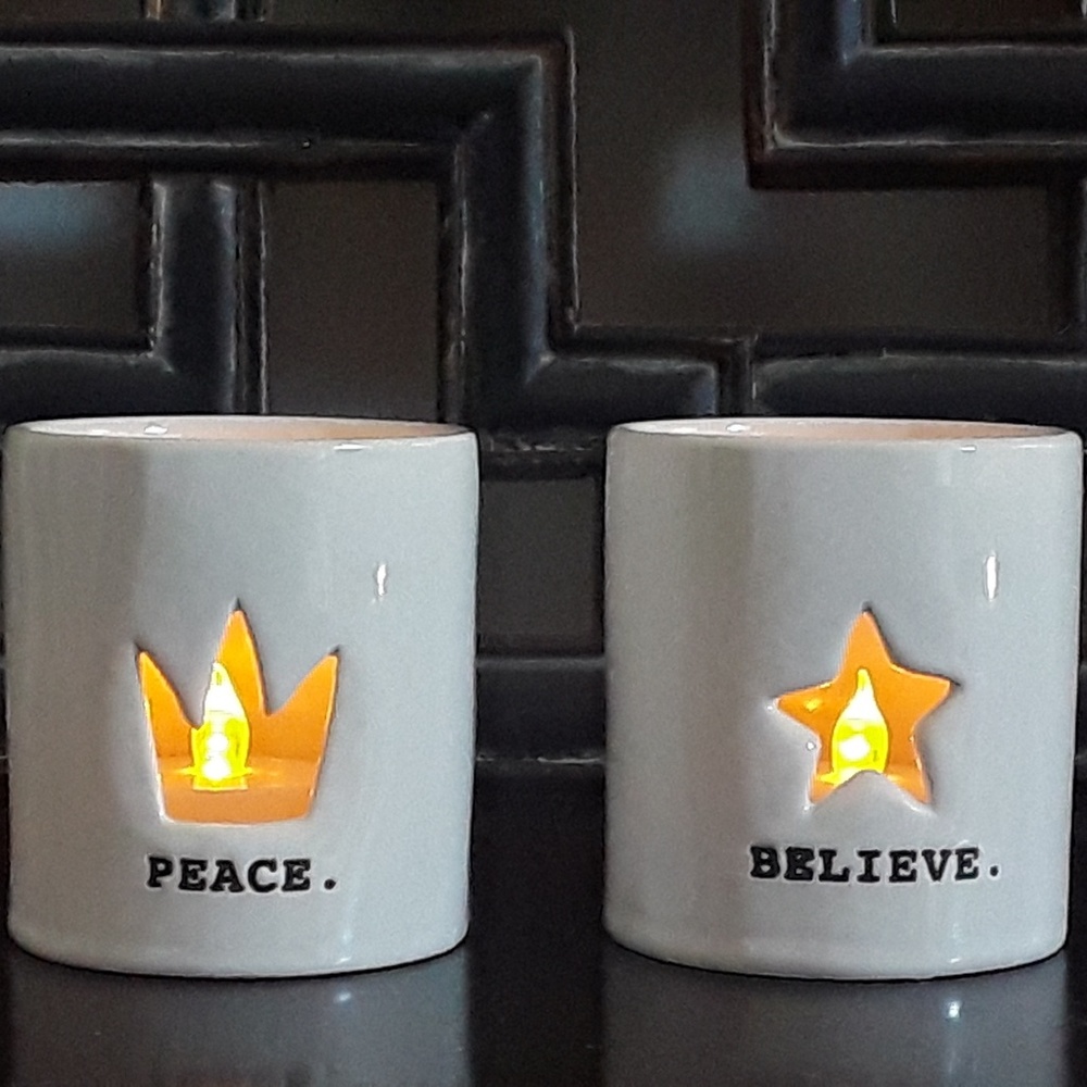 Authentic Rae Dunn Tea Light Candle Holders